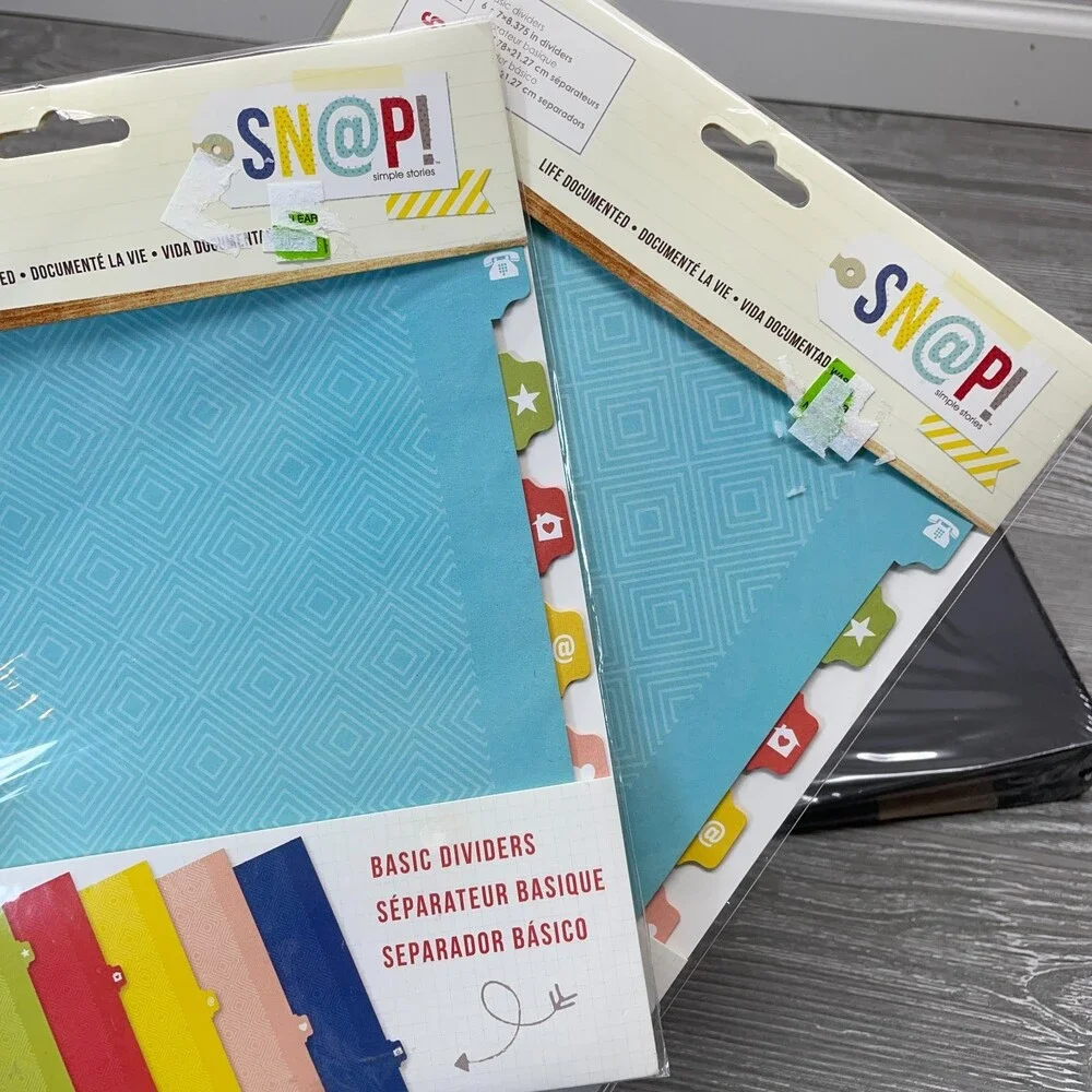 Simple Stories SN@P! Dividers and Recollections Craft It Binders Bundle NEW